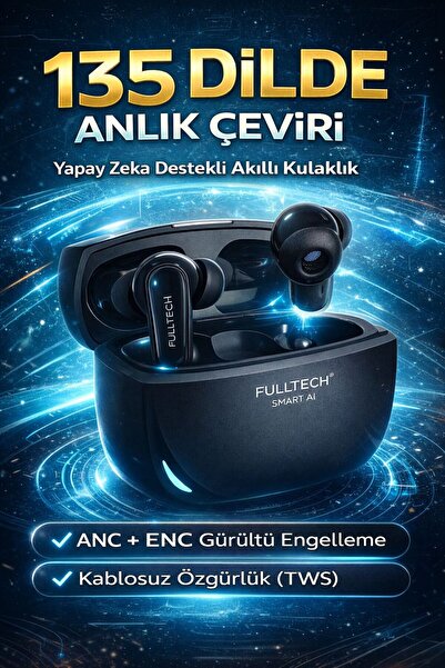 Bakeey Anlık Çeviri Kulaklık 135 Dil Bluetooth AI Tercüman Kablosuz Translato...