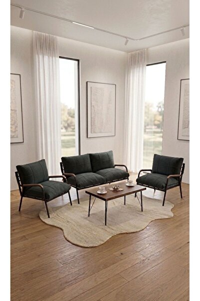 Modern Style Home Balkon, Bahçe, Cafe Metal Koltuk Takımı 2 1 1 Sehpalı 50X80