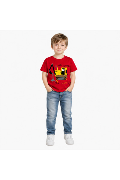 Yale Kids تي شيرت للأولاد من عمر 1-4 سنوات مصنوع من القطن بنسبة 95%