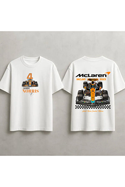 STİL-X Lando Norris Formula 1 Printed Unisex 100% Cotton Oversize T-Shirt