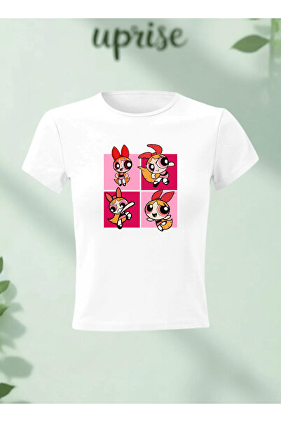 Vordevia Μπλουζάκι Blossom Powerpuff Girls με στάμπα από βαμβάκι και λύκρα, κ...