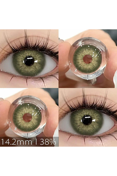 Satfinder 1 Yıllık pattaya green çizgili yeşil göz lensi 12 Ay Kullanım Sürel...
