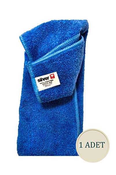 Silver Overloklu Mikrofiber Temizlik Bezi Havlu 40x40cm - 1 Adet