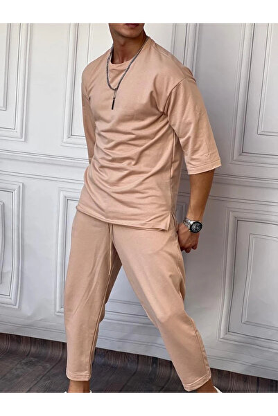 MODEFENDİ Two Thread Fakir Sleeve Oversize Top and Bottom Set