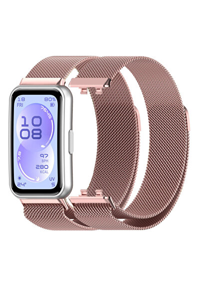 Nezih Case Huawei Band 11 / 11 Pro Uyumlu Mıknatıslı Milanes Örgü Hasır Metal...