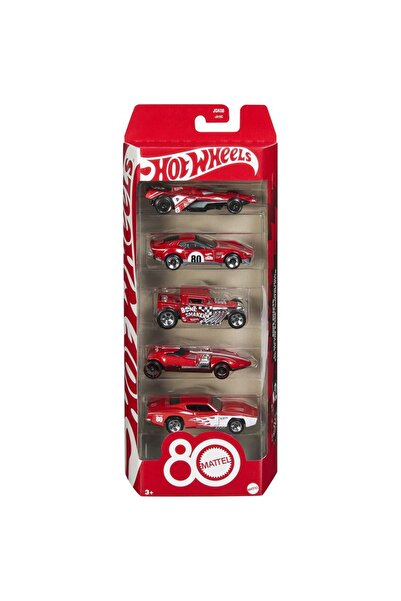 mattel HOT WHEELS SET DE 5 MAȘINI METALICE ANIVERSARE 80 DE ANI SCARA 1:64