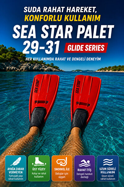 OpenCity Deniz Paleti 29-31 Numara Yüzme Paleti Snorkel Dalış Rahat Esnek Haf...