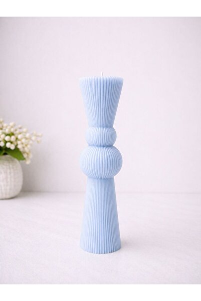 CRL Lumânări clepsidră albastru H27 cm-D6cm