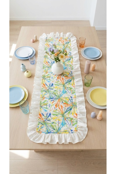 kesenegore Covor decorativ cu volane, model batik, 40x110