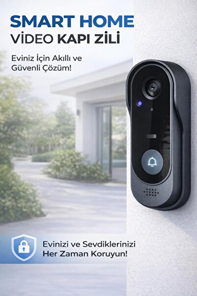 Bakeey Akıllı Video Kapı Zili Wifi Kamera Kablosuz Görüntülü Zil Gece Görüşlü...