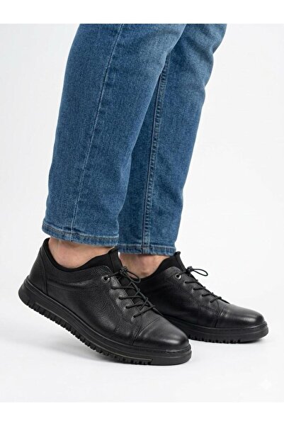 Lütfi Men's Genuine Leather Orthopedic Sole Seasonal Casual Shoes