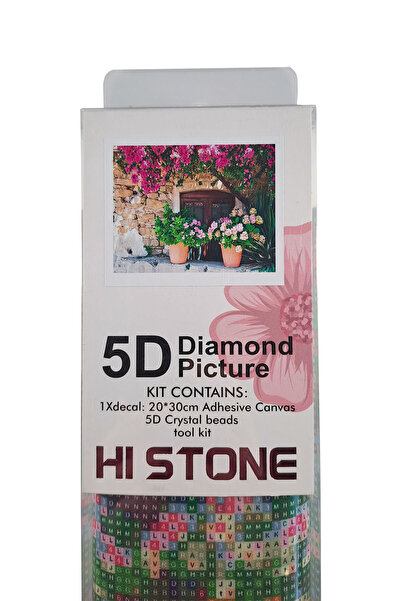 histone 5D Elmas Taş İşleme Kiti 20x30 cm Saksılarda Çiçekler Desen