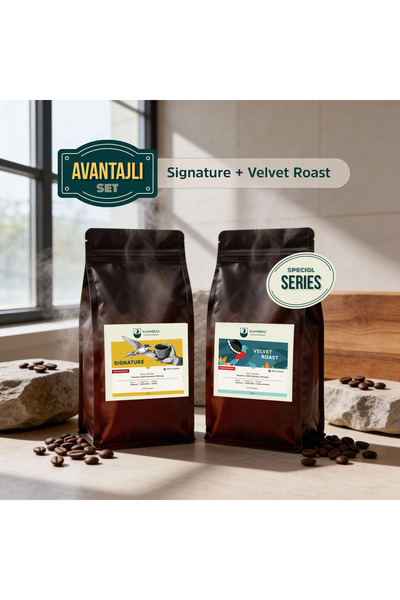 Kahveras Coffee Roastery طقم قهوة من قطعتين - فيلفت روبست كور - قهوة مفلترة 5...