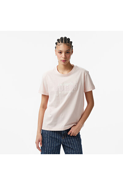 Guess Agnes Aktif Regular Fit Kadın Pembe T-Shirt