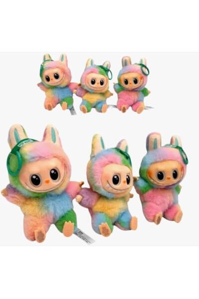 SDEPOT SET 6 Jucării de pluș, curcubeu, 17 cm, material moale, surpriză