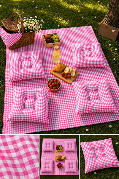 Belomia Home Collection Çanta Hediyeli Pötikare Desen Piknik Seti| Pötikareli...