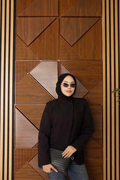 Elti Collection KADIN DİK YAKA DÜĞMELİ BLAZER CEKET-MODERN KESİM ŞIK GÜNLÜK&O...