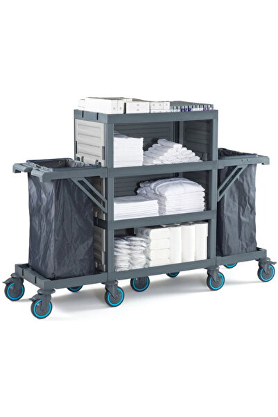 Other Multifunctional hotel maid trolley Double cleaning and linen