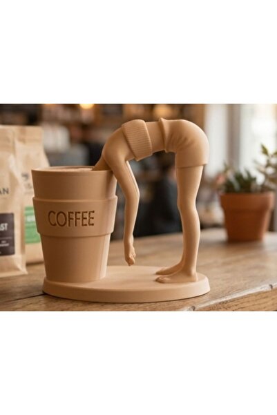 Goplast Premium Kahve Köşesi Dekoratif Kahve Sever Biblo, 18 CM Masa Üstü Süs...