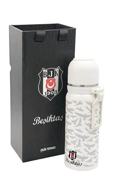 Beşiktaş 2026 LİSANSLI 650ML YENİ SEZON ÇELİK TERMOS BARDAKLI ÖZEL KUTULU