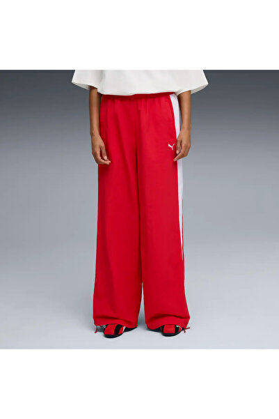 Puma T7 Relaxed Track Pants Red Women's Sweatpants