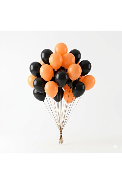 baloss fer Black Orange Balloon Set 20 Pieces Birthday Party Decoration Styli...