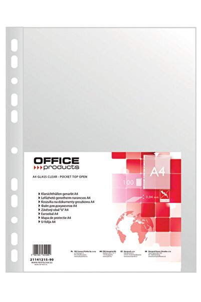OFFICE products Folie protectie pentru documente A4, 40 microni, 100 folii/se...