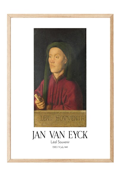 Postifull Jan Van Eyck - Léal Souvenir, Tablou înrămat pe lemn, Seria de artă...