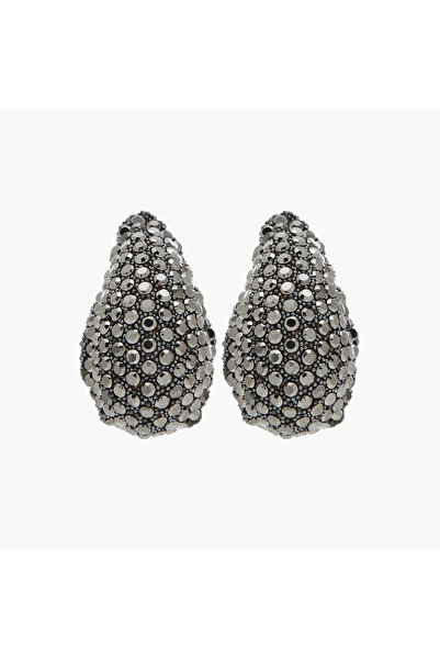 Lifestyle Embellished Teardrop Earrings with Pushback Closure