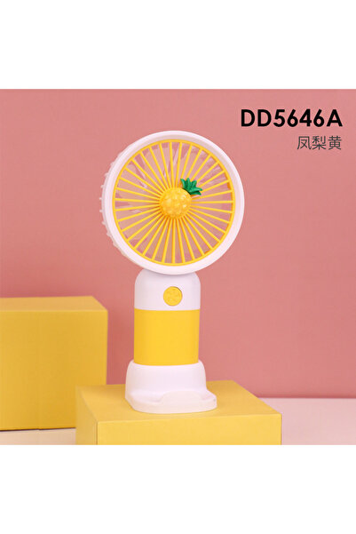 Livava Şarjlı El Vantilatörü 3 Kademeli Masaüstü Taşınabilir Mini Fan Ananas