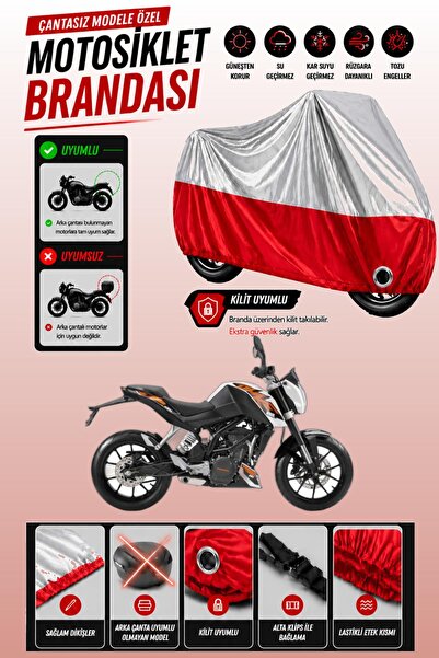 Cemku Twin غطاء محرك KTM 200 Duke متوافق مع نظام ABS باللون الرمادي من الأعلى...