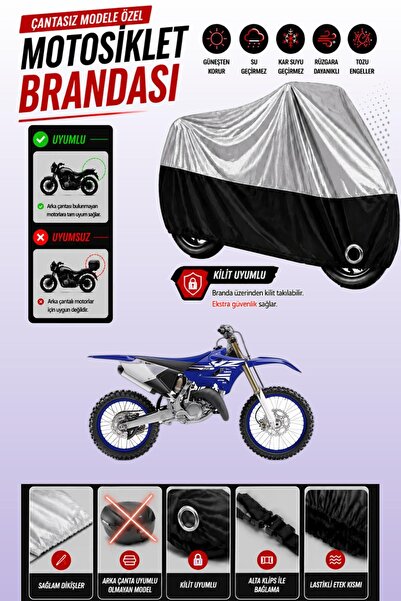 Cemku Twin غطاء محرك متوافق مع ياماها YZ 125 باللون الرمادي من الأعلى والأسود...
