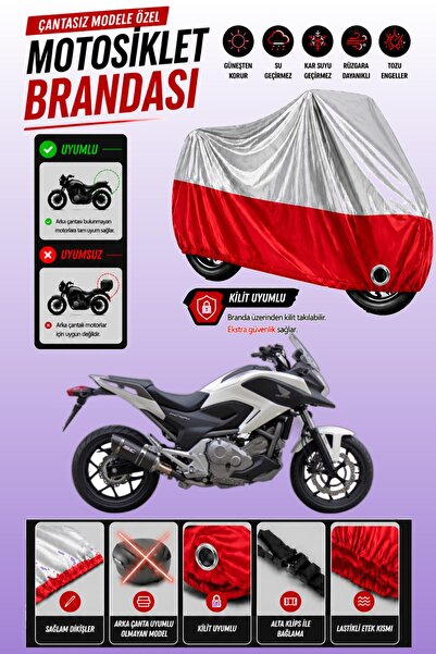 Cemku Twin غطاء محرك متوافق مع هوندا NC 700 S باللون الرمادي من الأعلى والأحم...