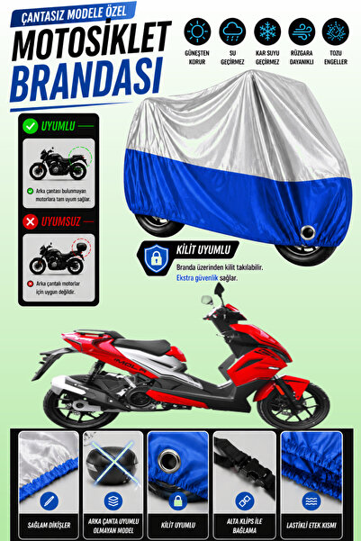 Cemku Twin Top Gray - Bottom Blue Yuki Imola 125 Compatible Engine Cover, Rea...
