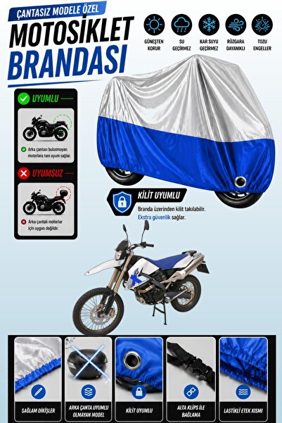 Cemku Twin Top Gray - Bottom Blue Bmw g 650 X Challenge Compatible Engine Cov...