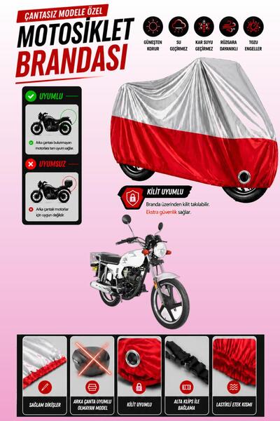 Cemku Twin Top Gray - Bottom Red Yuki Yk 125-7D Apoll.O Compatible Engine Cov...