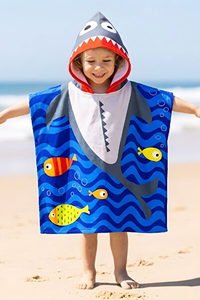 MODANINO Πετσέτα Poncho για αγόρια 2-8 ετών (Παραλία+Πισίνα+Μπάνιο) 12646N