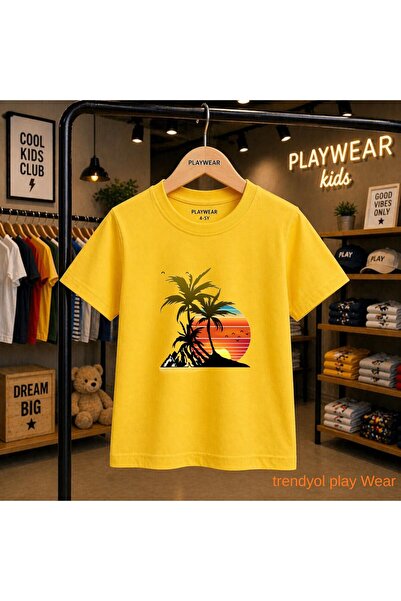 playwear 2026 Palm Nova sezona, štampana 100% dječja unisex majica, veličine ...