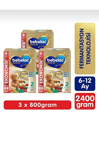 Bebelac Gold Konfor 2 Devam Sütü 6-12 Ay 800 gr*3 Adet 2400 gr