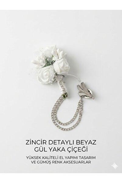 Ars Magic Box ARS EL YAPIMI ZİNCİRLİ ÇİÇEK YAKA İĞNESİ - ÖZEL TASARIM 26ÇEŞİT...