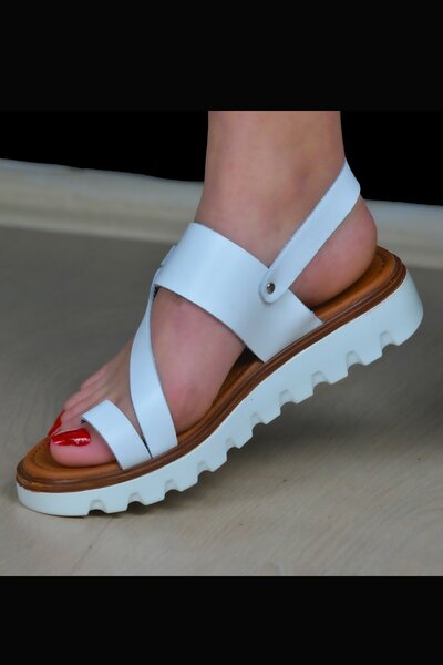 Generic Brand Women's Sandals Genuine Leather White