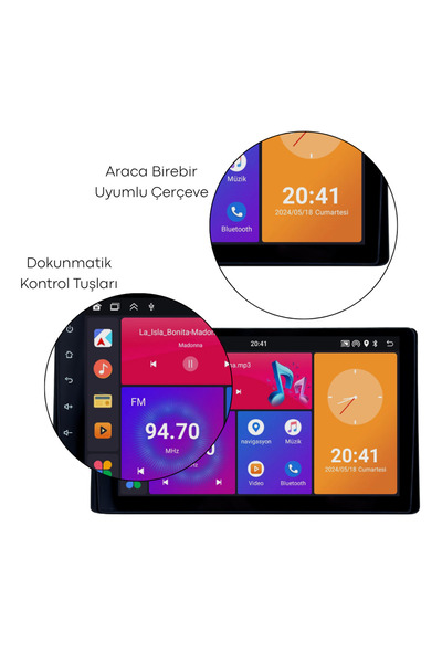VALEO Toyota Corolla Android Multimedya Sistemi (2016-2019) | 8GB RAM, 64GB H...
