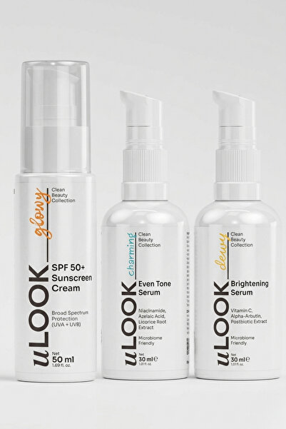 uLOOK Leke Karşıtı Günlük Bakım Seti 3'lü – Güneş Kremi + Niasinamid Serum + ...