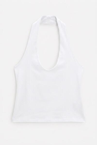 BSL Boyundan Bağlı Crop Top