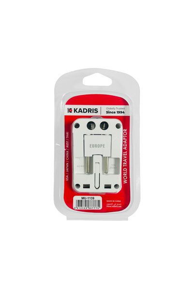 Kadris Universal Travel Adapter with USB & Type-C Fast Charging – Worldwide International Power Plug (US/UK/EU/AU) for 150+ Countries | Compact Multi-Device Charger for Phone, Laptop etc