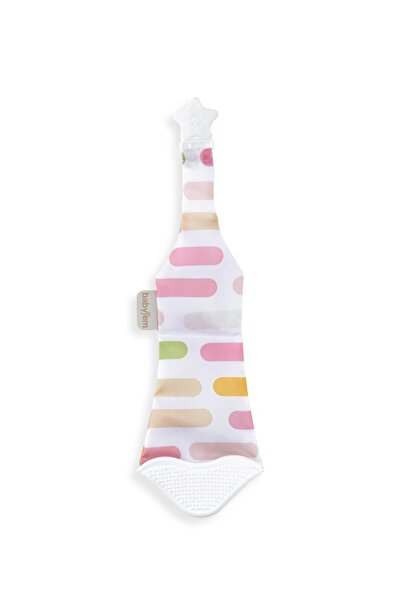 Babyjem Cravata bebelusi cu accesoriu de dentitie BabyJem, roz
