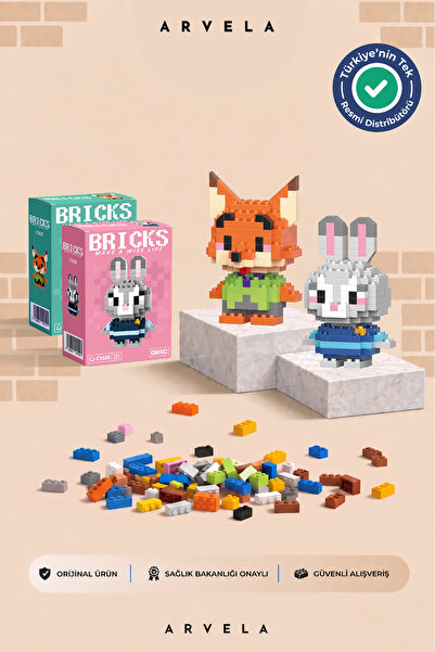 Arvela Zootopia Serisi: Nick & Judy Karakterleri İkili Set - Eğitici Oyuncak ...