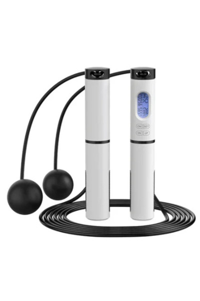 unbranded Coardă sărituri cu contor digital, reglabilă, mâner ergonomic, antr...