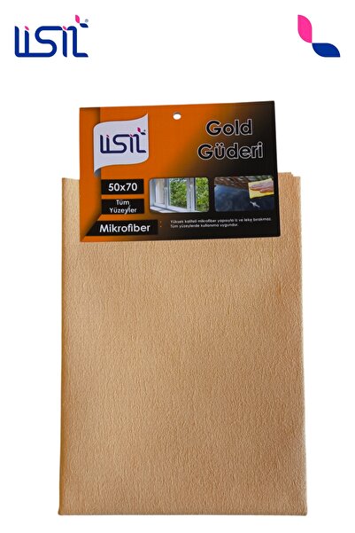 LİSİL Gold Mikrofiber Güderi | 50x70 Büyük Boy | 250 GSM | Tüm Yüzeyler