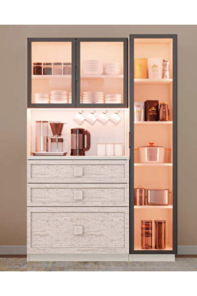 miracool Nilüfer Kahve Köşesi / Komple MDF / Led Işıklı / Large